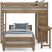 Kids Creekside 2.0 Chestnut Full/Twin Loft with Loft Chest, Bookcase and Desk Attachment