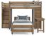 Kids Creekside 2.0 Chestnut Full/Twin Step Loft with Loft Chest, Bookcase and Desk Attachment