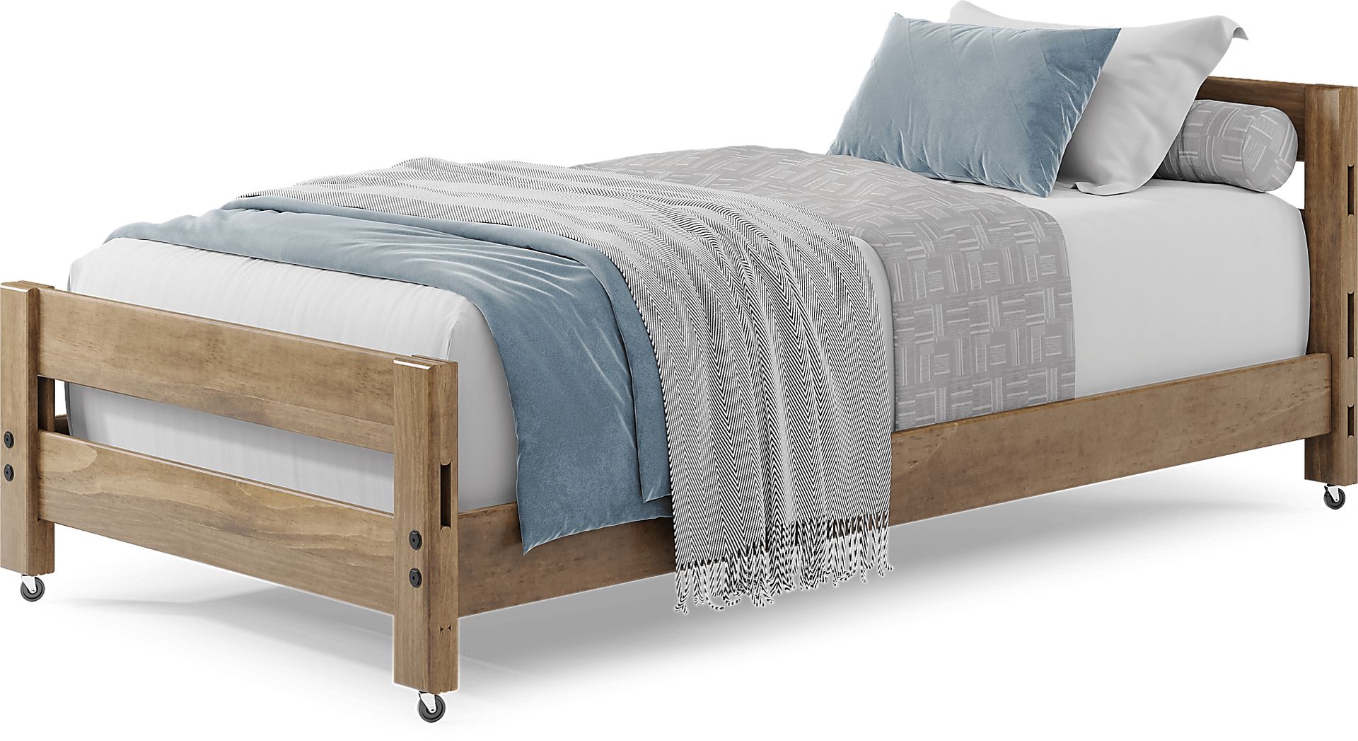 Creekside 2.0 Chestnut Twin Caster Bed - Image 3