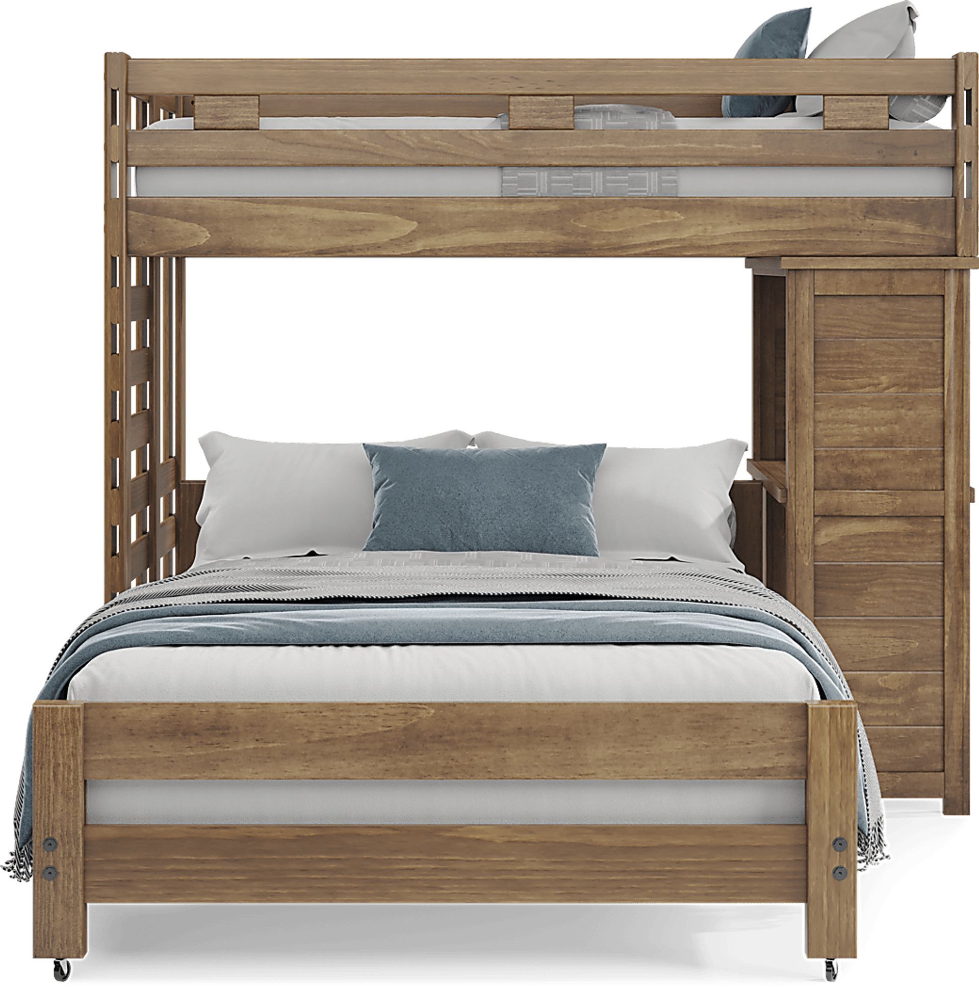 Kids Creekside 2.0 Chestnut Twin/Full Loft with Loft Desk - Image 2