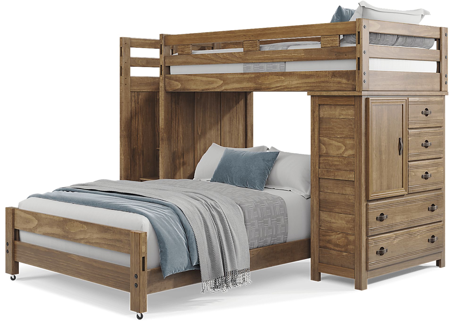 Kids Creekside 2.0 Chestnut Twin/Full Step Loft with Loft Chest - Image 3
