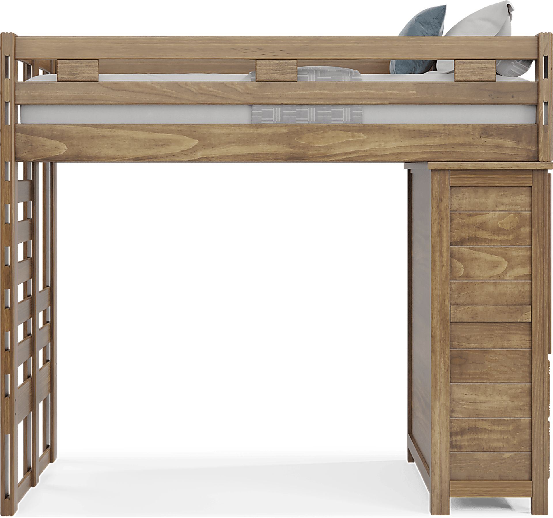 Kids Creekside 2.0 Chestnut Twin Loft with Chest - Image 3