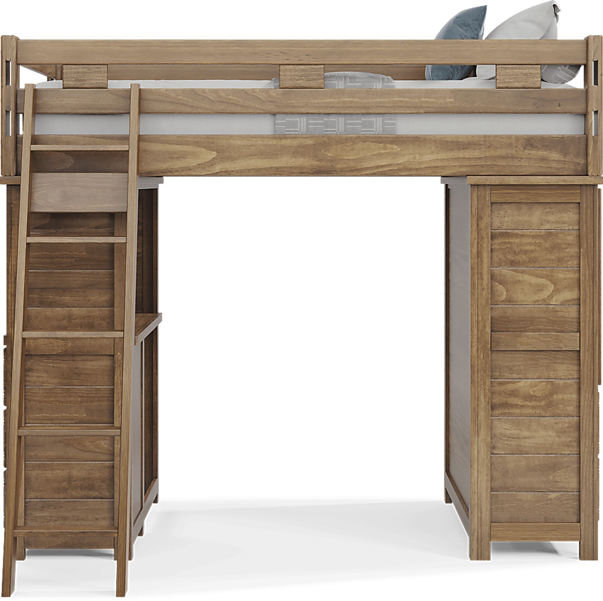 Kids Creekside 2.0 Chestnut Twin Loft with Loft Chest and Desk - Image 2