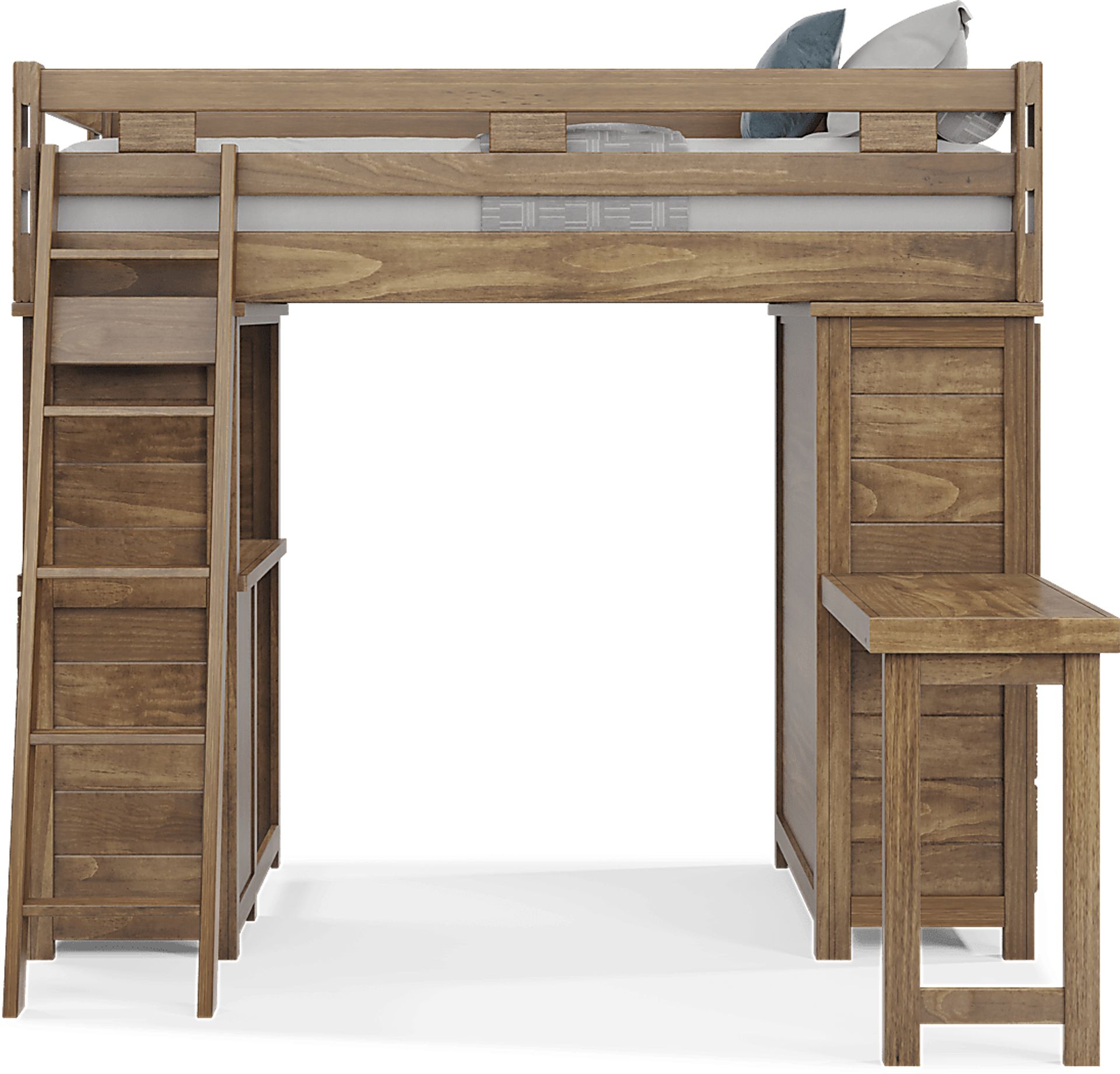 Kids Creekside 2.0 Chestnut Twin Loft with Loft Desk, Chest and Desk Attachment - Image 2