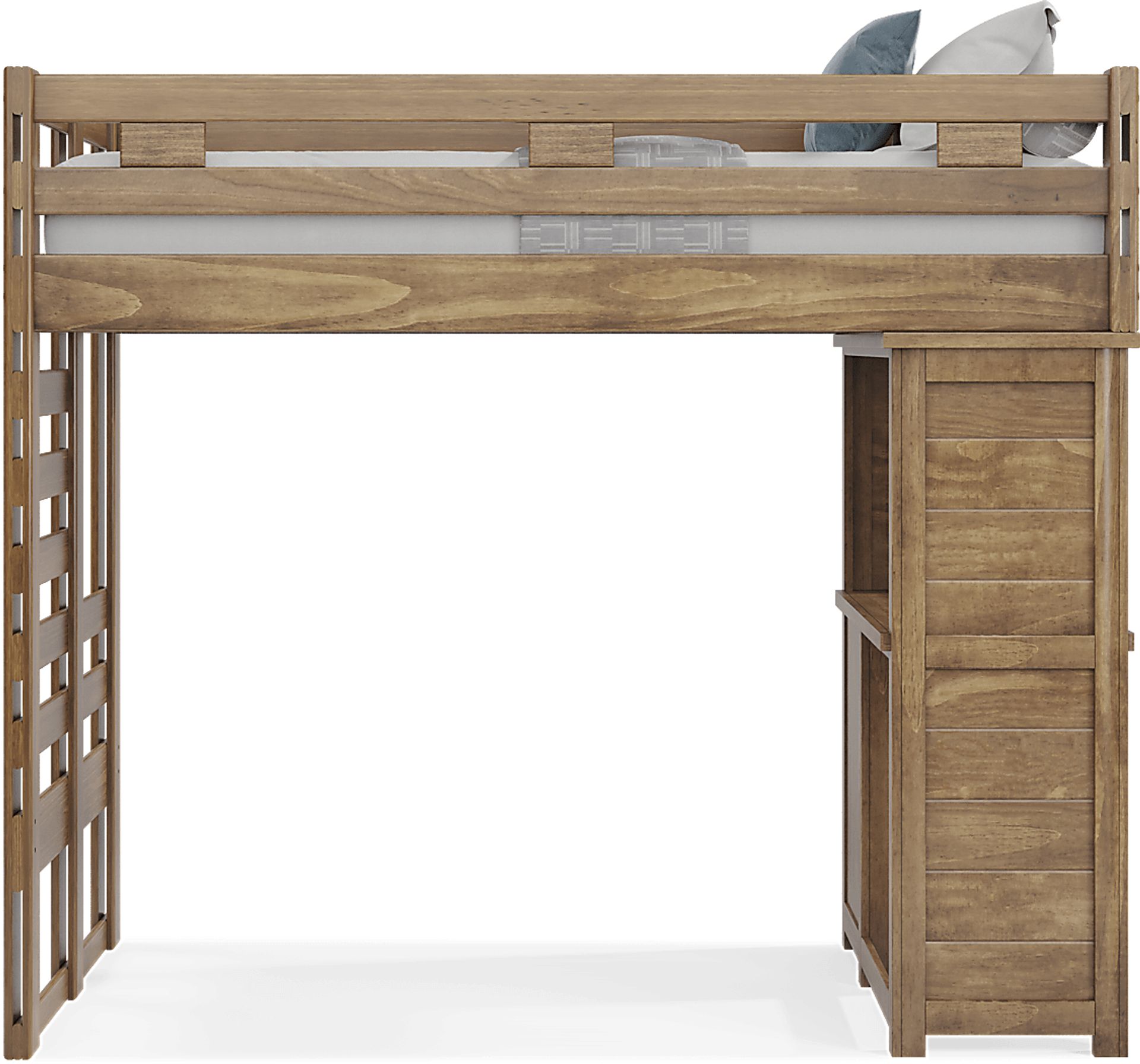 Kids Creekside 2.0 Chestnut Twin Loft with Loft Desk - Image 2