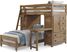 Kids Creekside 2.0 Chestnut Twin/Twin Loft with 2 Loft Chests and Desk Attachment