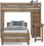 Kids Creekside 2.0 Chestnut Twin/Twin Loft with Loft Chest and Desk Attachment