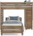 Kids Creekside 2.0 Chestnut Twin/Twin Loft with Loft Chest
