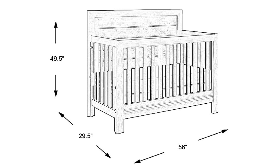 Creekside 2.0 Charcoal Convertible Crib