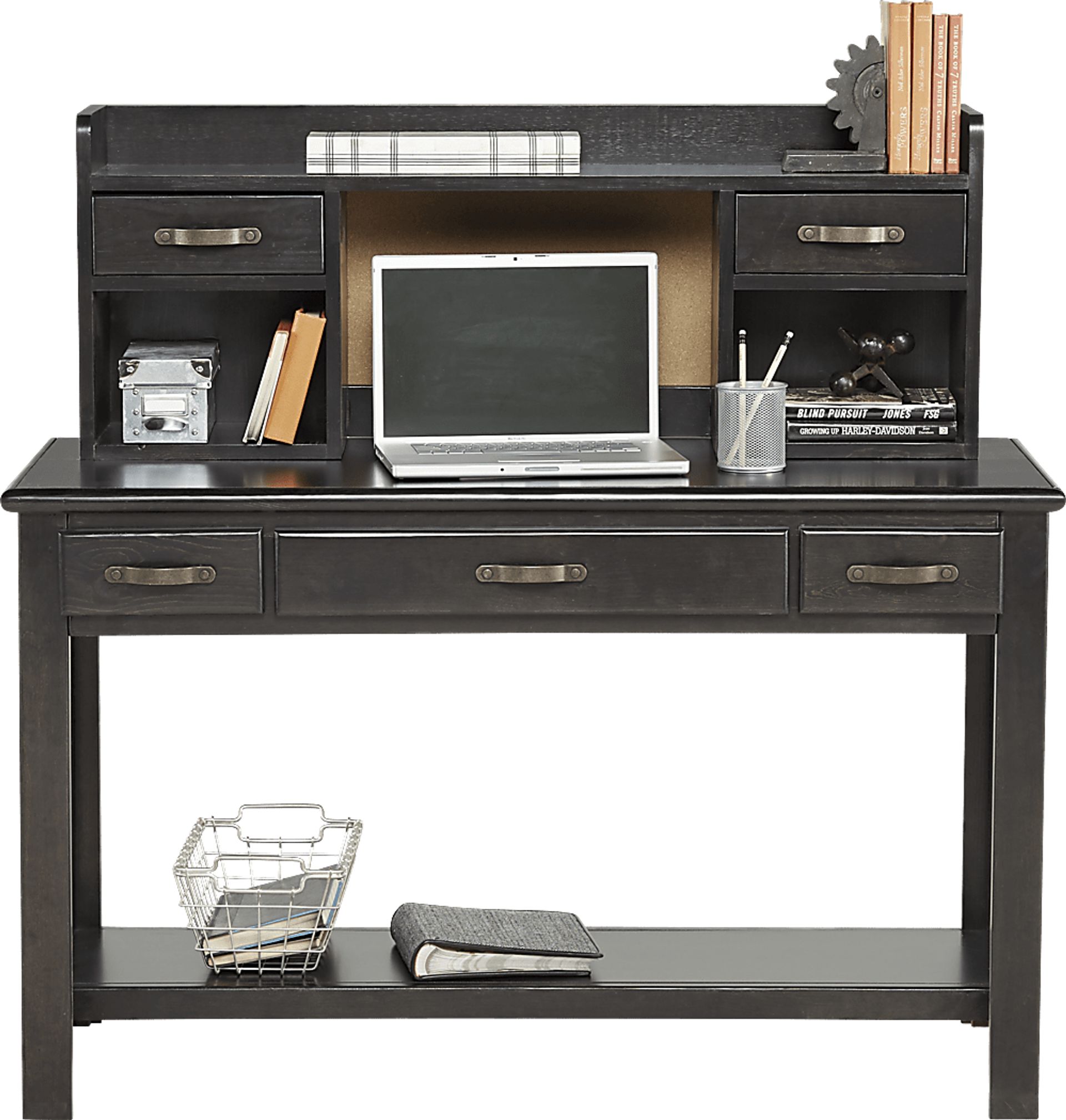 Creekside Charcoal Desk and Hutch - Image 1