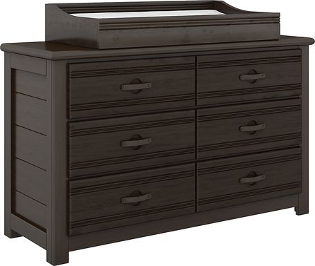 Creekside Charcoal Dresser with Changing Topper and Pad