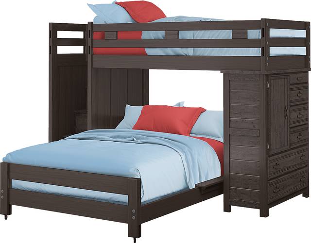 Creekside Charcoal Twin/Full Step Bunk with Chest - Thumbnail - Image 1