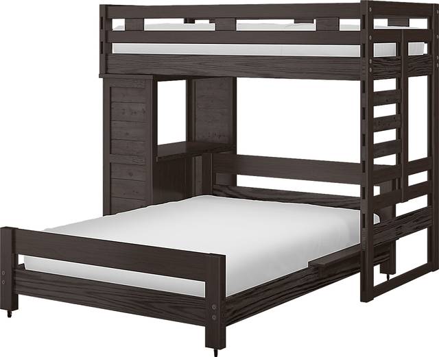 Creekside Charcoal Twin/Full Student Bunk Bed with Desk - Thumbnail - Image 3