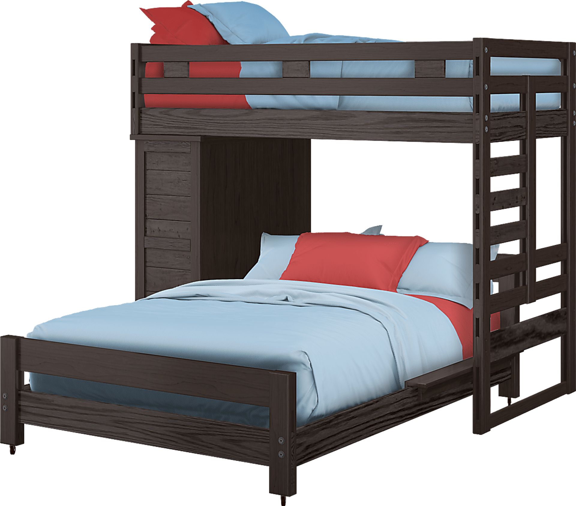 Creekside Charcoal Twin/Full Student Loft Bed with Chest - Image 3