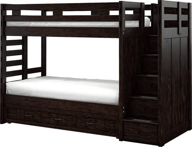 Creekside Charcoal Twin/Twin Step Bunk Bed - Thumbnail - Image 3