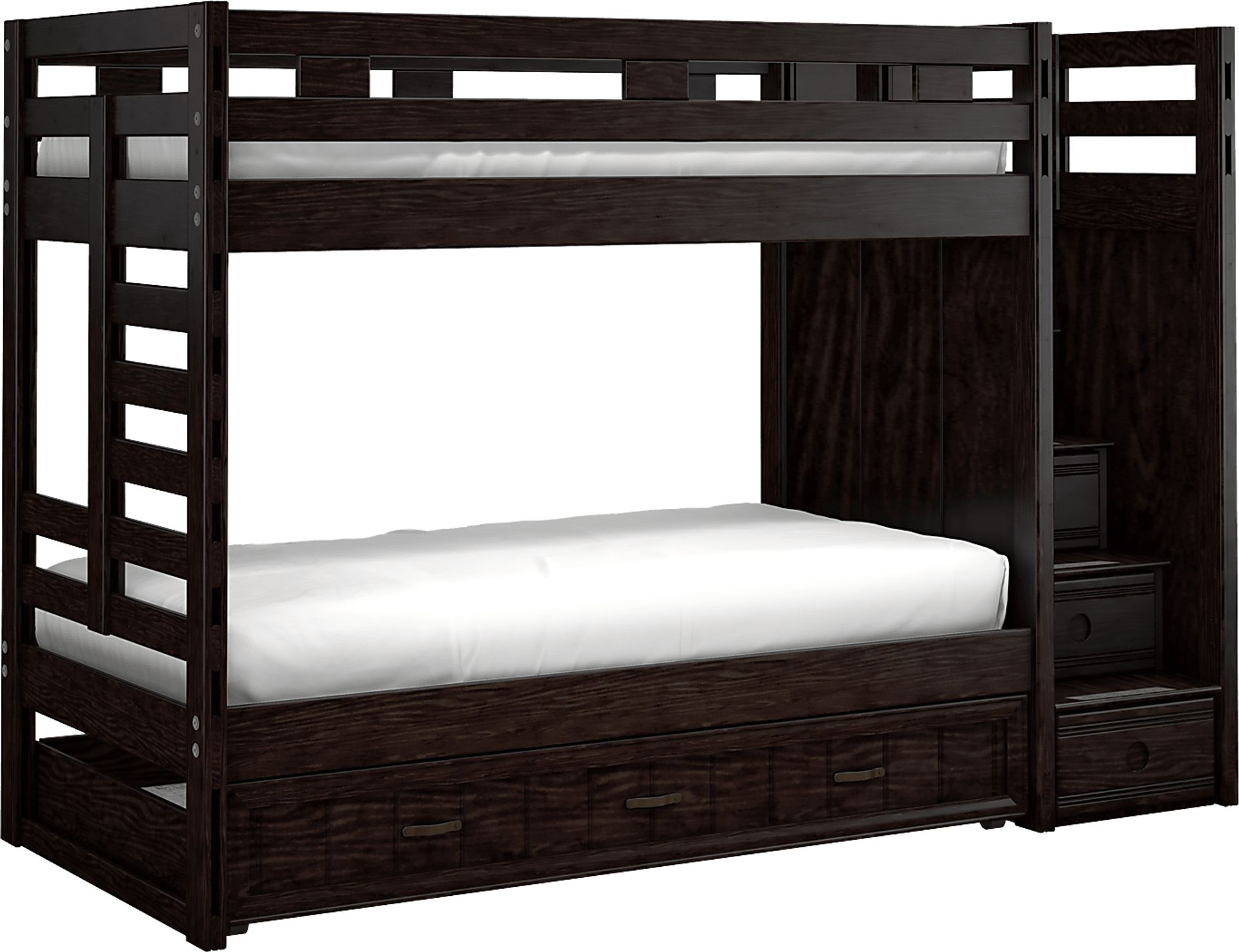 Creekside Charcoal Twin/Twin Step Bunk Bed - Image 1