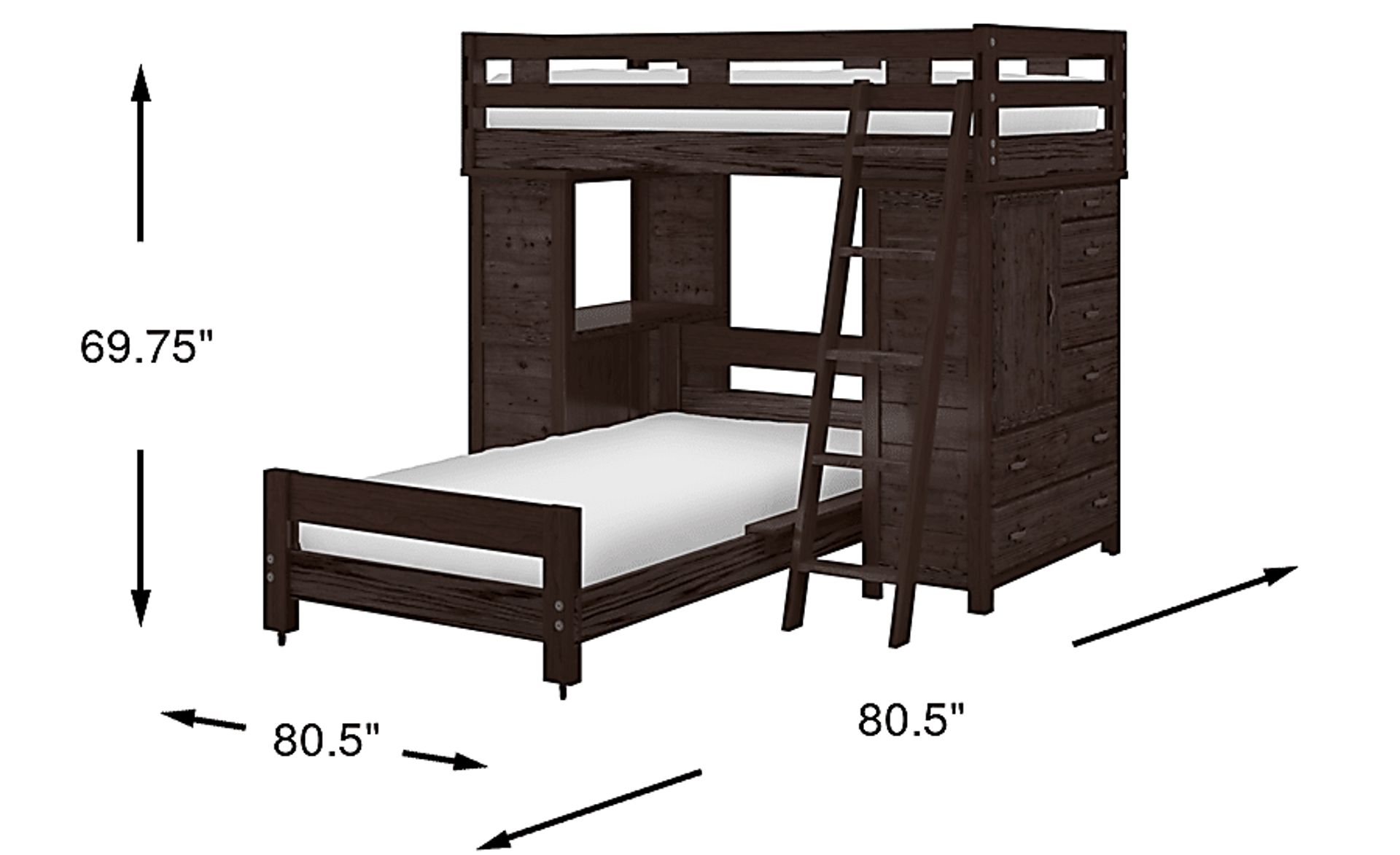 Dimension Image. Please refer to the Dimension Tab on this page for dimension details.