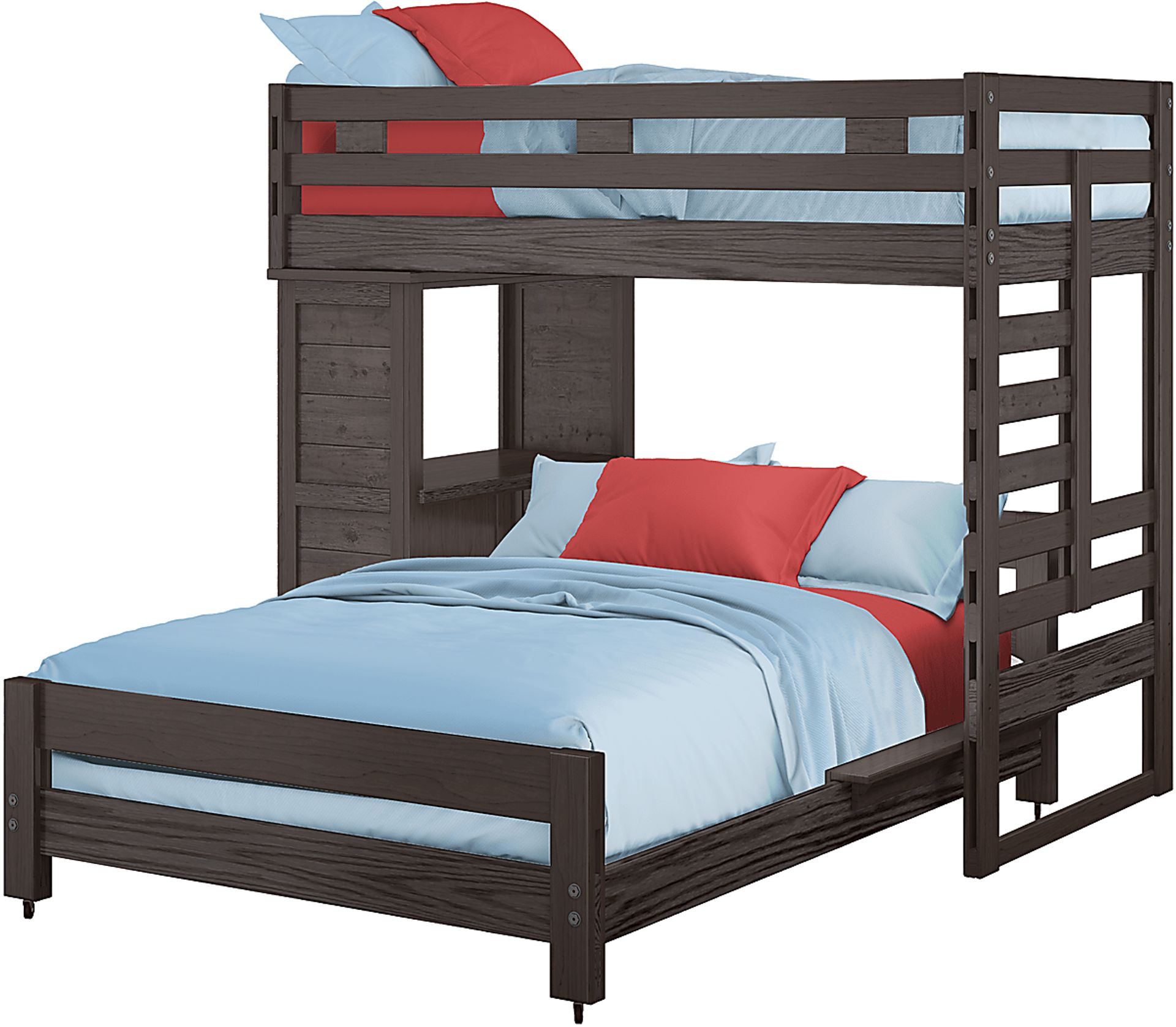 Creekside Charcoal Twin/Twin Student Bunk Bed with Desk - Image 3
