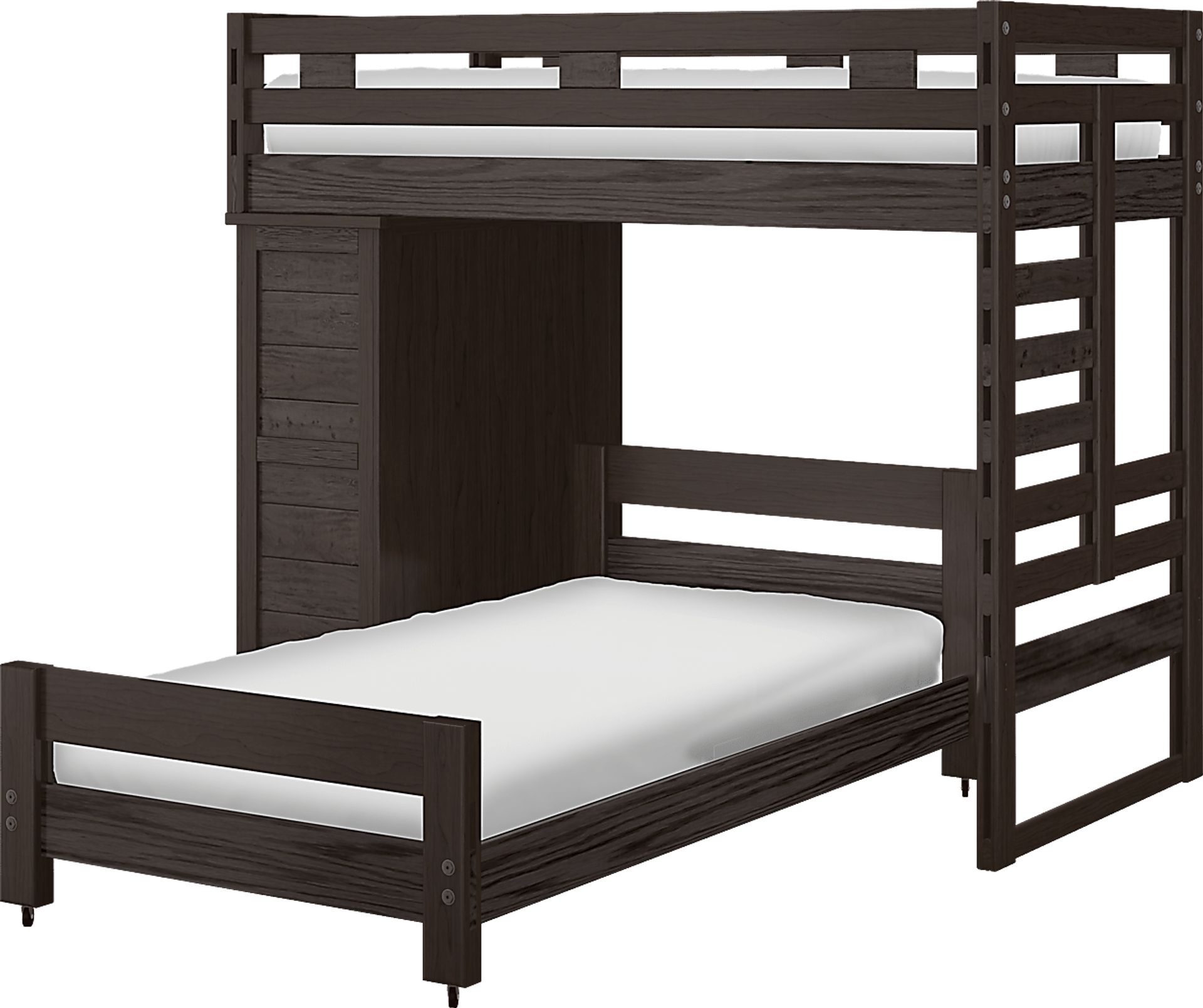 Creekside Charcoal Twin/Twin Student Loft Bed with Chest - Image 3