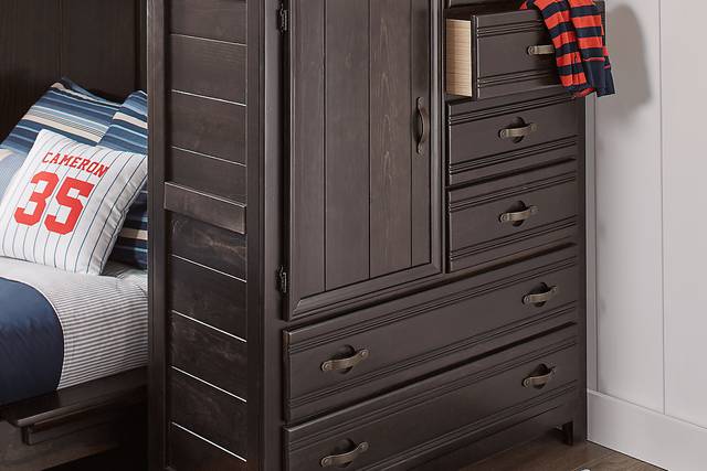 Creekside Charcoal Twin/Twin Student Loft Bed with Chest - Thumbnail - Image 4