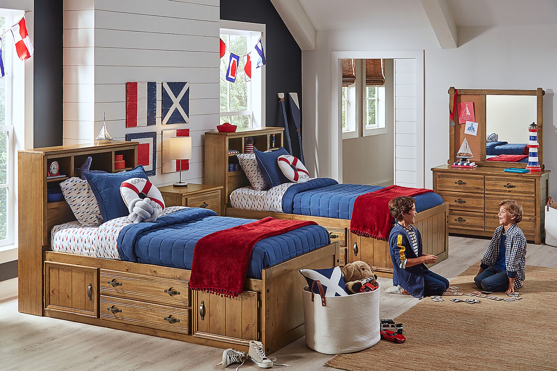 Creekside Chestnut 3 Pc Full Captain's Bookcase Bed - Image 5