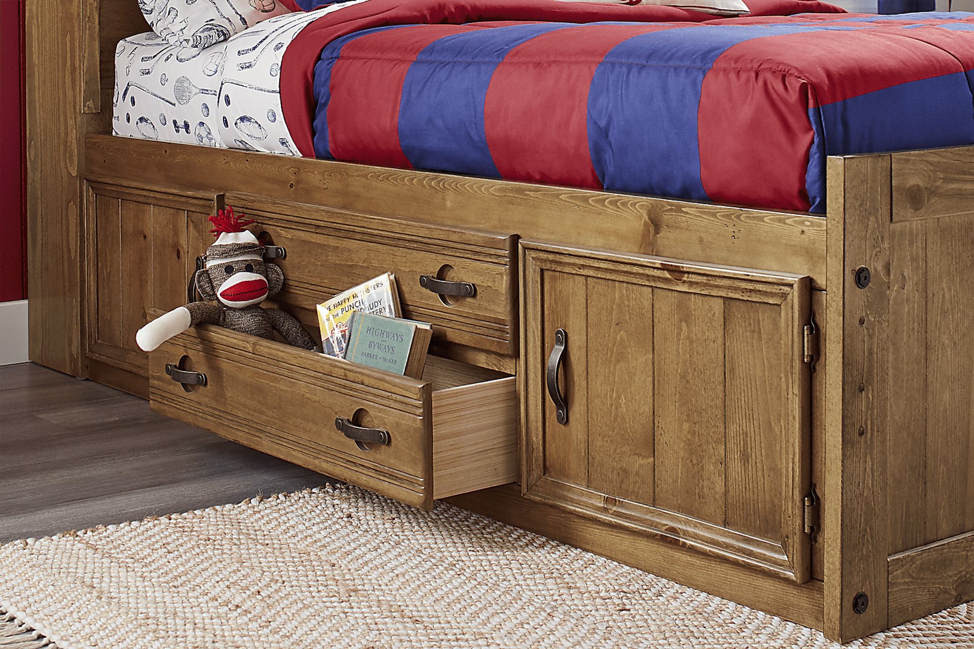 Creekside Chestnut 3 Pc Full Captain's Bookcase Bed - Image 12