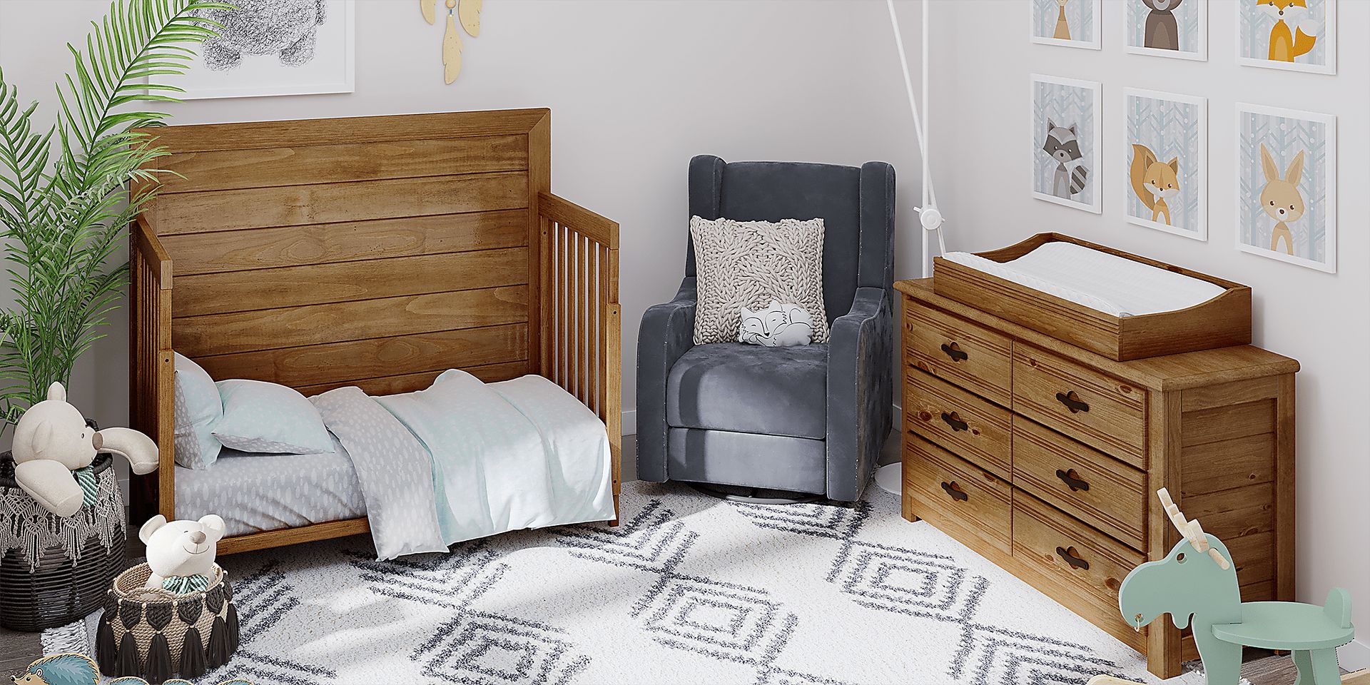 Creekside Chestnut 6 Pc Nursery with Toddler & Conversion Rails - Image 3