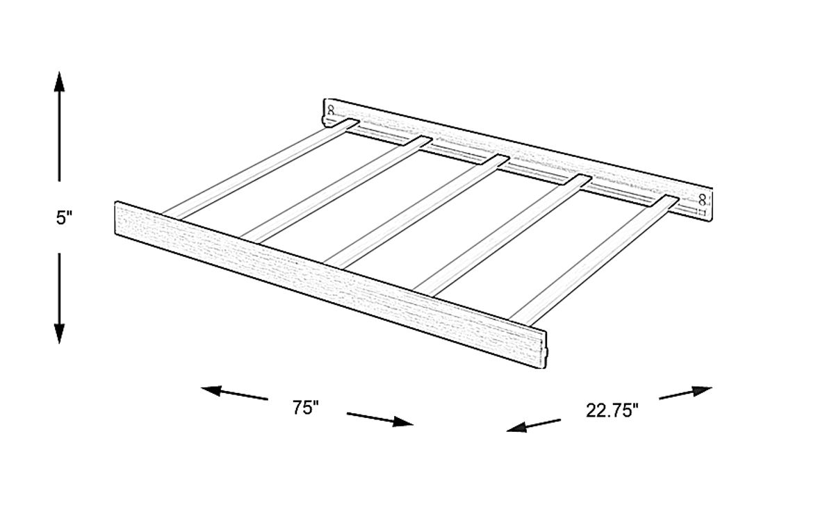 Amber Creek Cinnamon Dark Wood Conversion Rails | Rooms to Go
