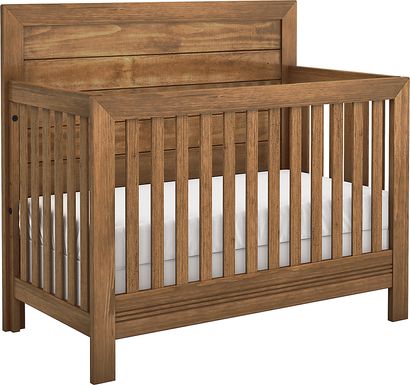 Dark best sale wood crib