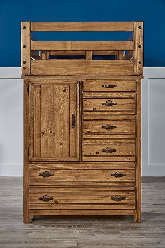 Creekside Chestnut Twin/Full Student Loft Bed with Chest - Thumbnail - Image 4