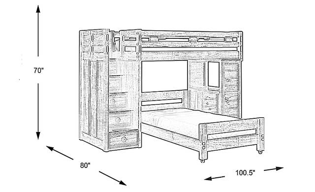 Dimension Image. Please refer to the Dimension Tab on this page for dimension details.