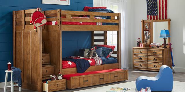 Creekside Chestnut Twin/Twin Step Bunk Bed - Thumbnail - Image 2