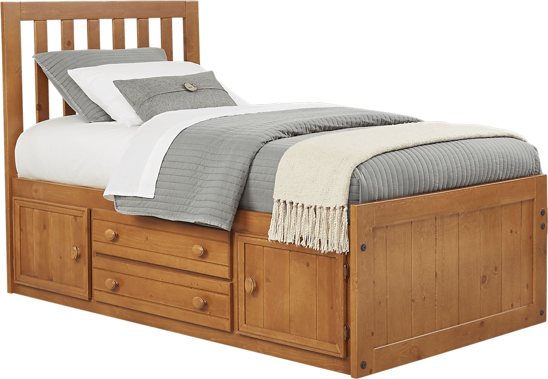 Creekside Taffy 5 Pc Twin Slat Captains Bed - Image 1