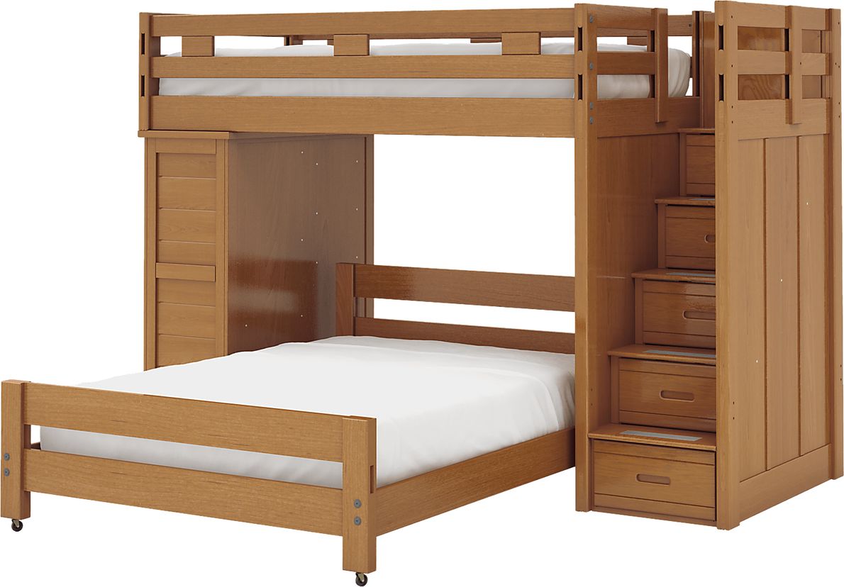 Creekside Taffy Twin/Full Step Bunk Bed w/Chest Rooms To Go