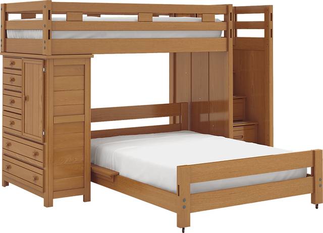 Creekside Taffy Twin/Full Step Bunk Bed w/Chest - Thumbnail - Image 1