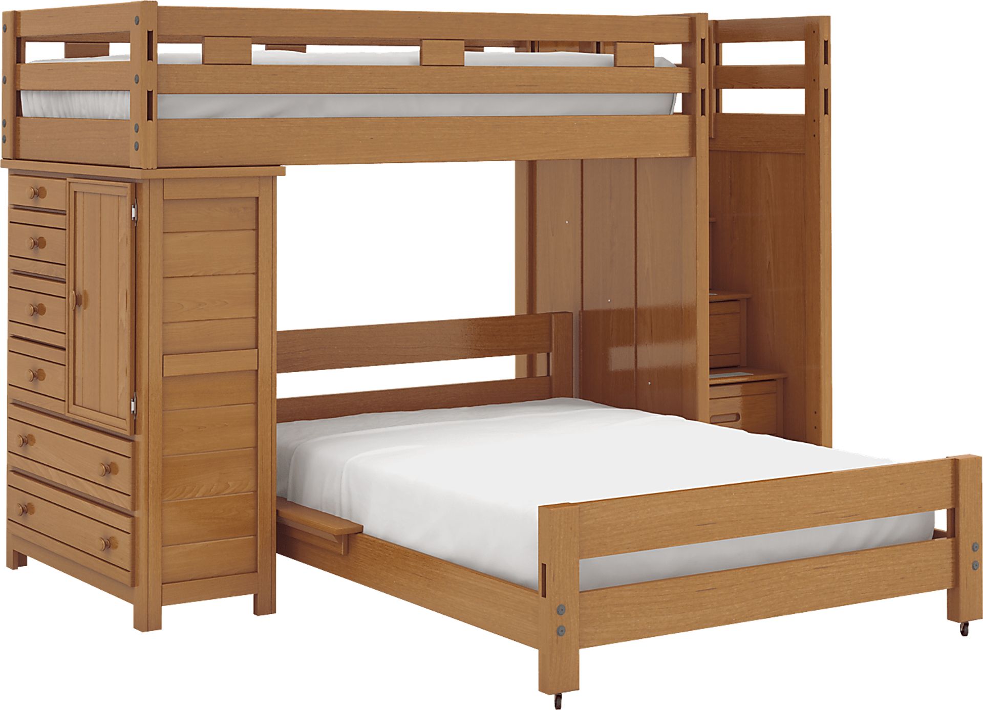 Creekside Taffy Twin/Full Step Bunk Bed w/Chest - Image 1