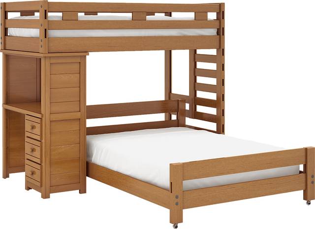 Creekside Taffy Twin/Full Student Bunk Bed with Desk - Thumbnail - Image 1
