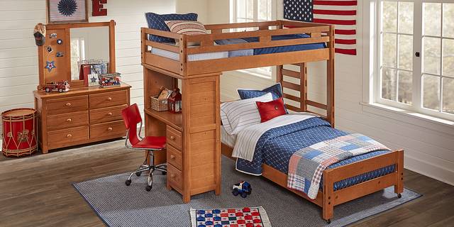 Creekside Taffy Twin/Full Student Bunk Bed with Desk - Thumbnail - Image 2