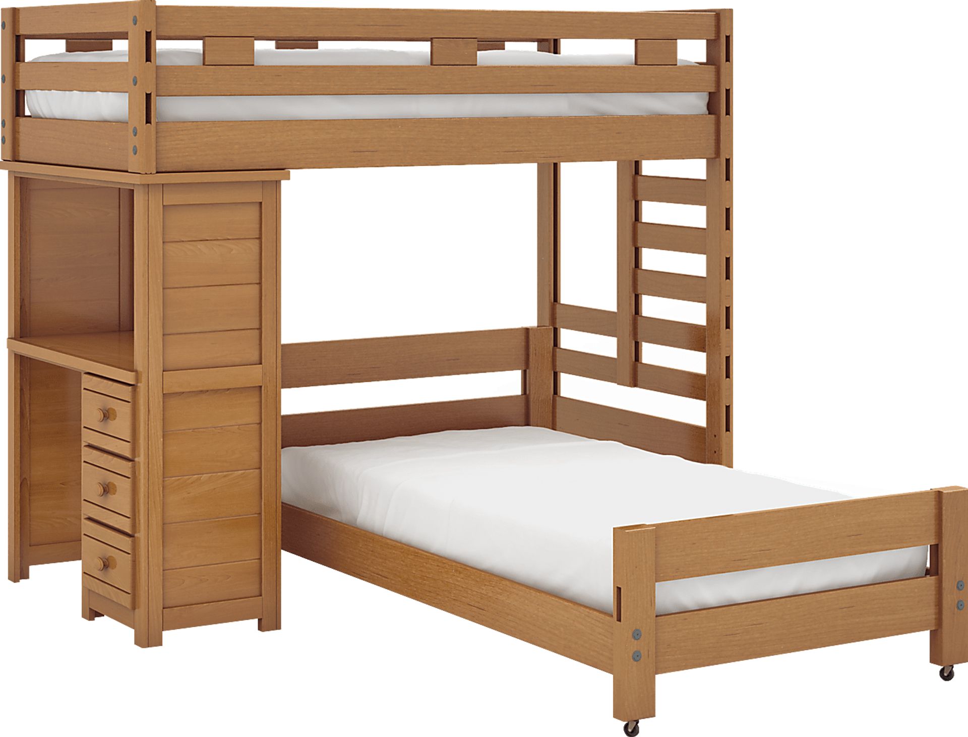 Creekside Taffy Twin/Twin Student Bunk Bed with Desk - Image 1