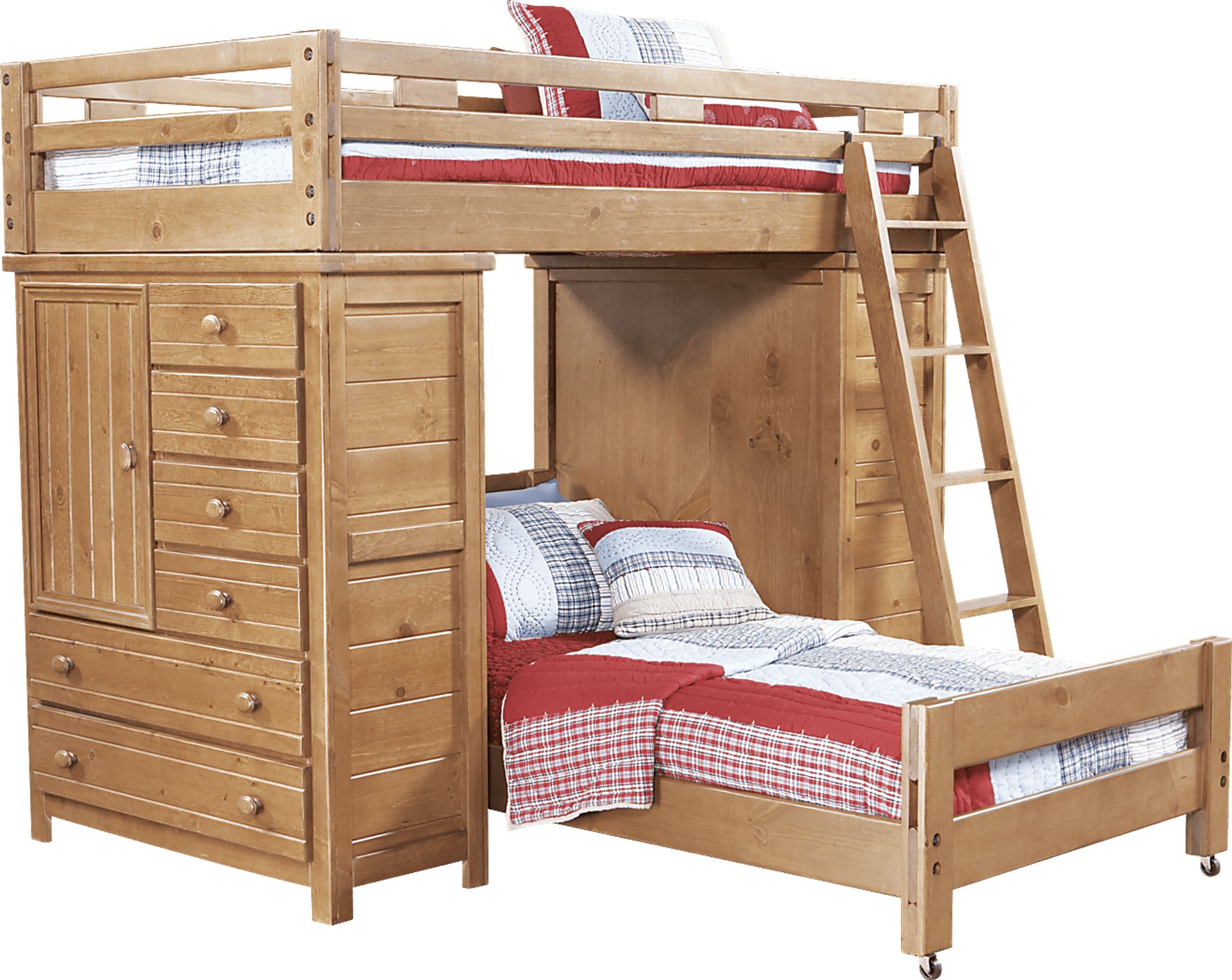 Creekside Taffy Twin/Twin Student Loft Bed with Chests - Image 1