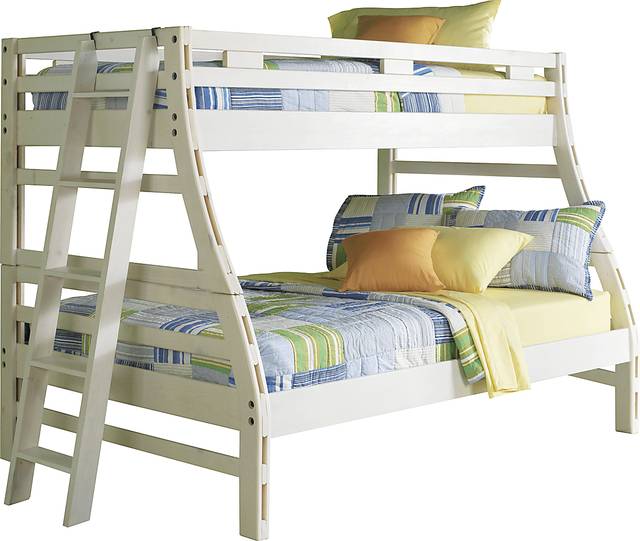 Creekside White Wash Twin/Full Bunk Bed - Thumbnail - Image 1