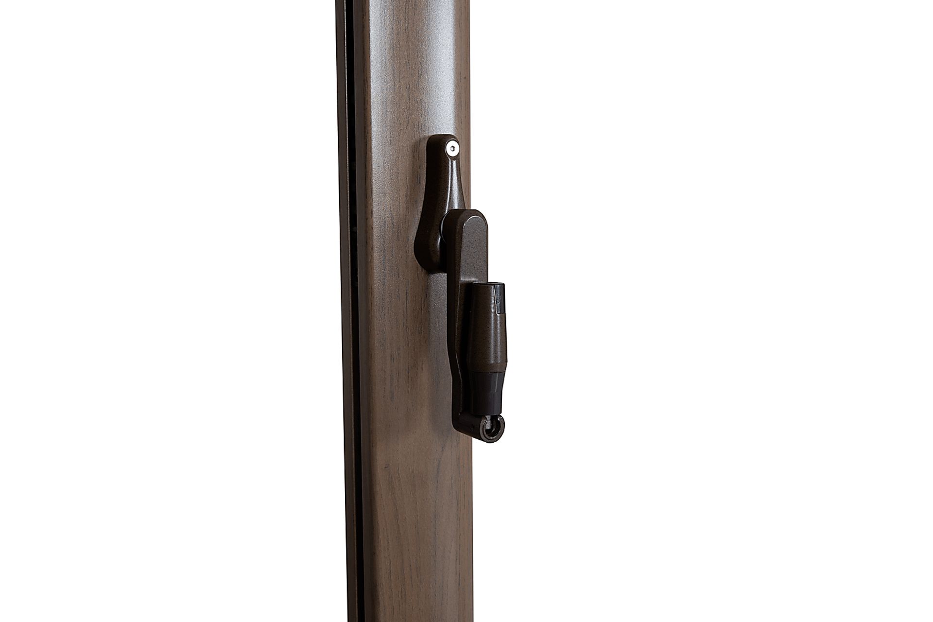Creekview Weathered Finish 10' Square Natural Outdoor Lighted Cantilever Umbrella with 50 lb. Base - Image 6