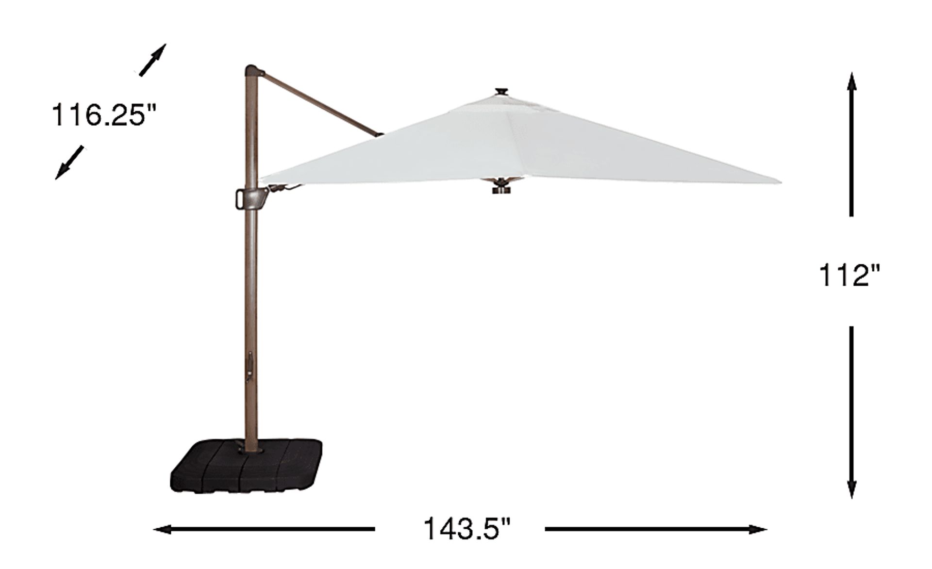 Dimension Image. Please refer to the Dimension Tab on this page for dimension details.