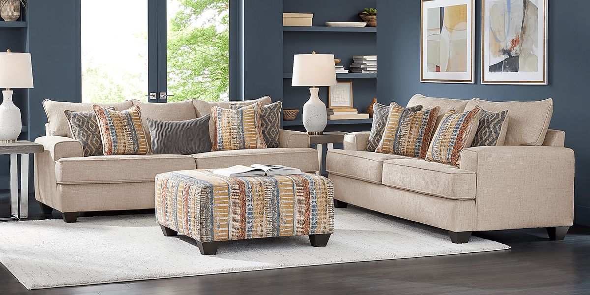 Crescent Bay Beige Woven Sofa | Rooms to Go