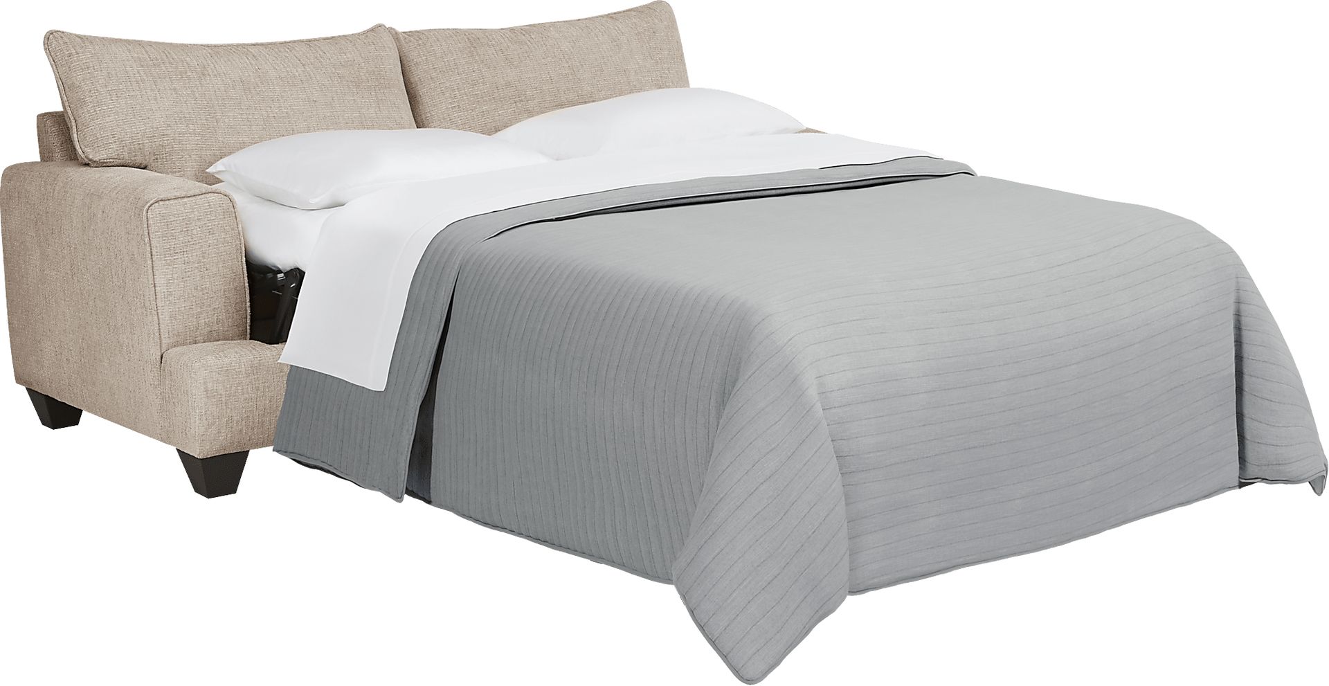 Crescent Bay Beige Gel Foam Sleeper Loveseat - Image 2