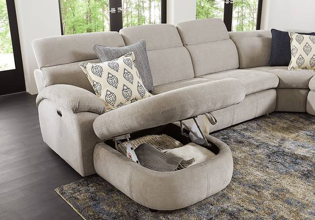 Crescent Place Gray 9 Pc Power Reclining Sleeper Sectional Living Room - Thumbnail - Image 7