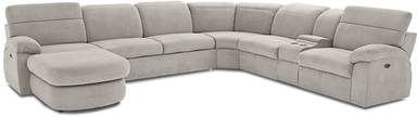 6 pc left arm chaise sleeper sectional