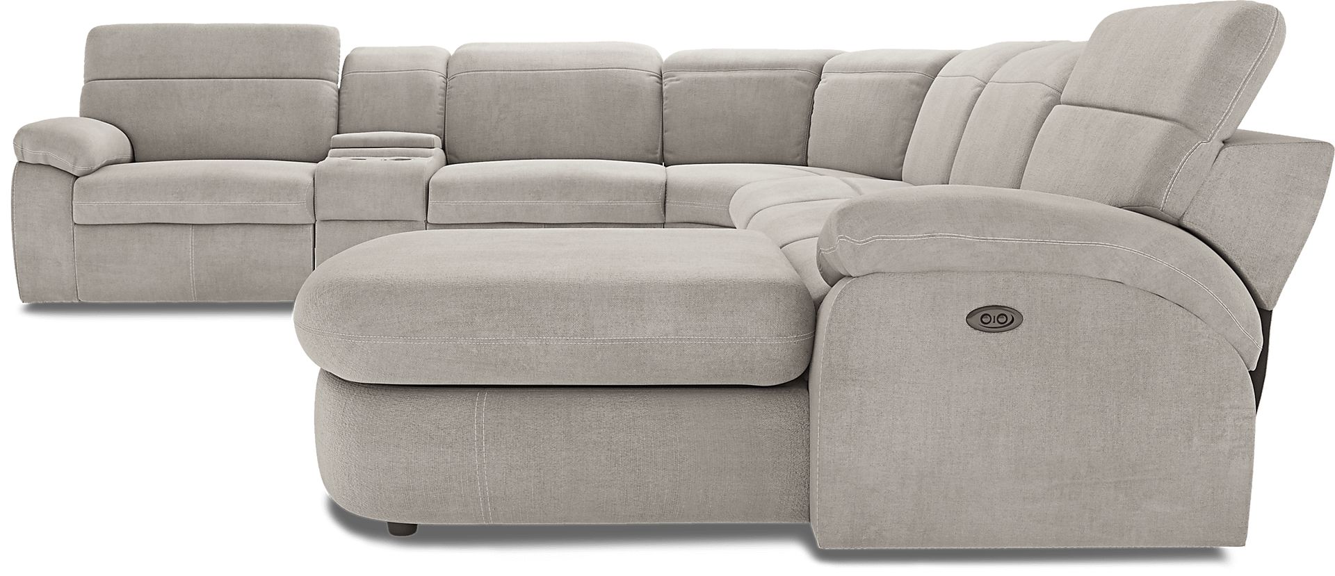 Crescent Place Gray 9 Pc Power Reclining Sleeper Sectional Living Room - Image 5