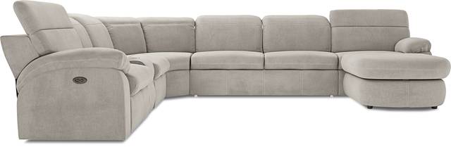 Crescent Place Gray 6 Pc Power Reclining Sleeper Sectional - Thumbnail - Image 3