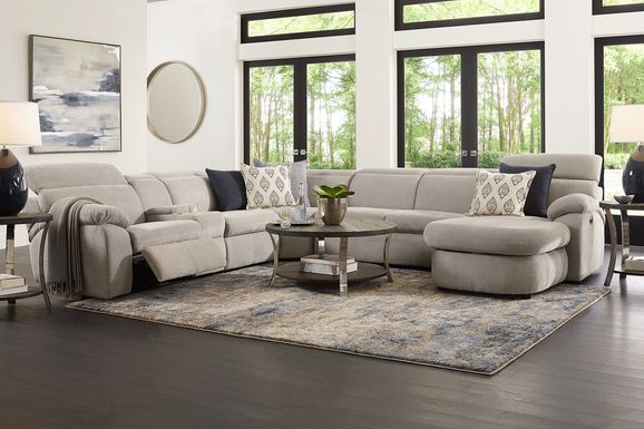 Crescent Place 6 Pc Power Reclining Sleeper Sectional